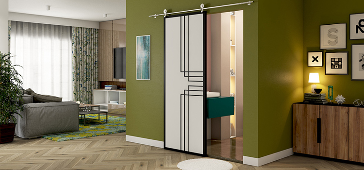 sliding bathroom door installation in Costa Mesa
